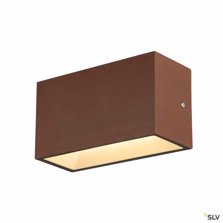 SLV Sitra M Led wandspot in bruin en zilver voor tuin en terras