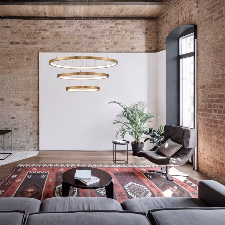 Lyora Empatia design triple hanglamp - Goud/Messing