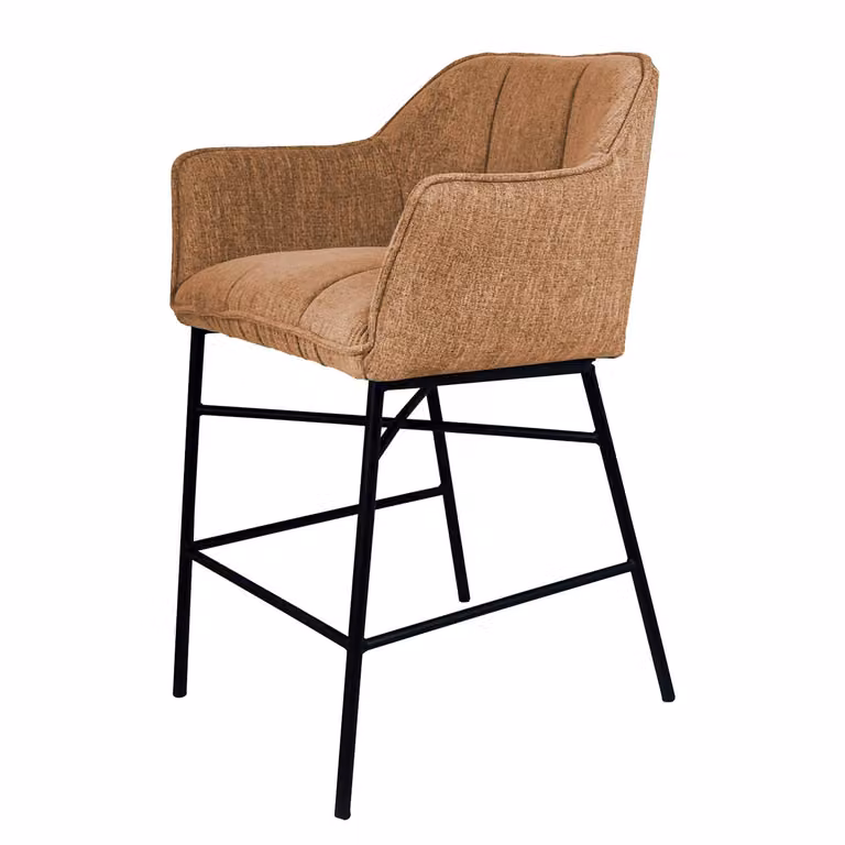 home24 Barstoel Zazid Bruin B/D/H: 65 x 60 x 112 cm