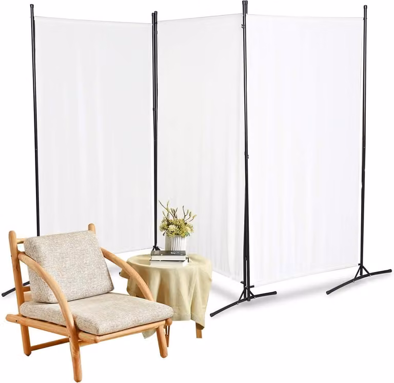 Inklapbare Ruimteverdeler Paravent - Beige - 260 x 180 cm