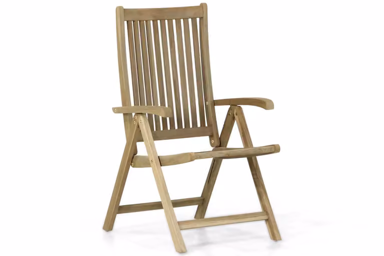Garden Collections Canterbury verstelbare tuinstoel van teak in bruin