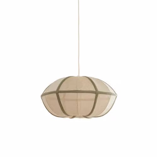 Light & Living Hanglamp Mirelys Rond - Groen/Beige - Ø 49 cm