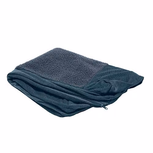 Furhaven vervangbare hoes voor hondenbed in Sherpa en chenille stijl, Orionblauw, Large