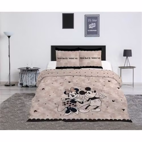 Mickey en Minnie Classic Dekbedovertrek Tweepersoons 240 x 220 cm met 2 kussenslopen