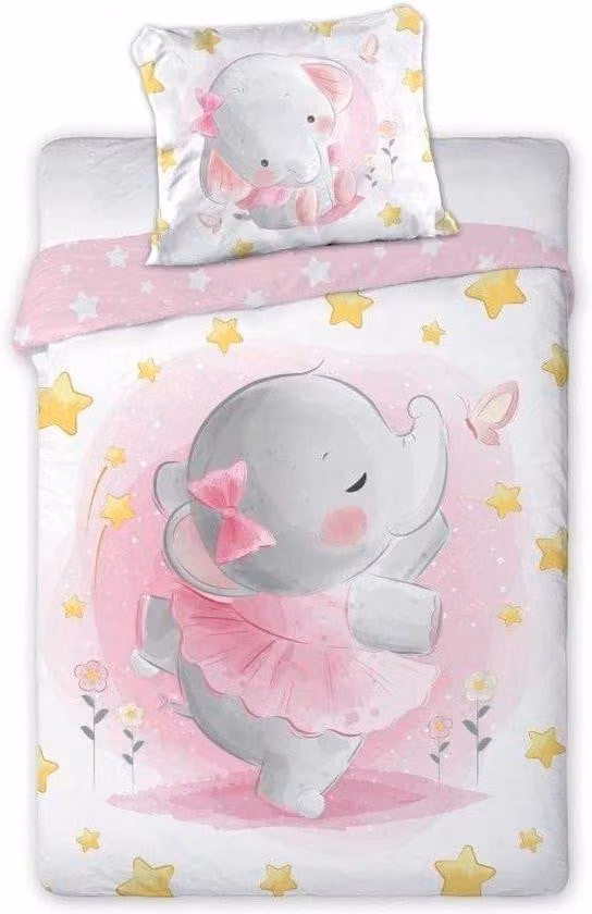 Famanu 2-delig beddengoed voor kinderbedden van 100% katoen, inclusief kussensloop van 40 x 60 cm, dekbedovertrek van 100 x 135 cm