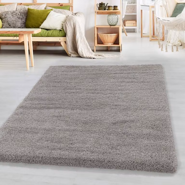 Modern Hoogpolig Vloerkleed Beige Polypropyleen 160 x 230 cm