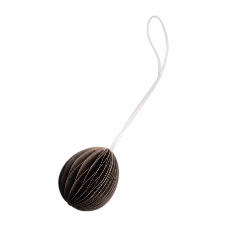 DBKD Ovoid paashanger papier bruin 4 cm