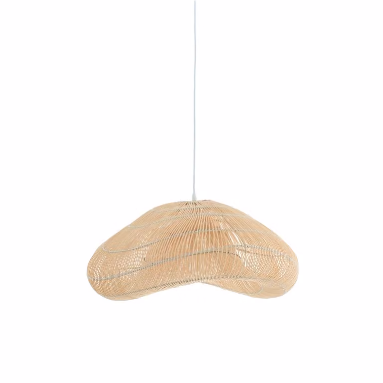 Light & Living Janzur Hanglamp van Rattan en Metaal, Bruin, B/D/H: 65 x 64 x 30,5 cm