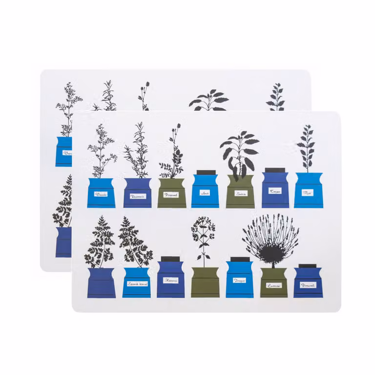 Almedahls Persons kryddskåp placemat 2-pack Blauw, 30 x 40 cm
