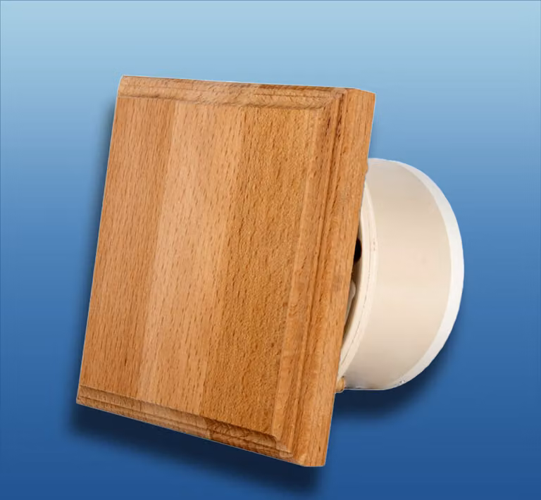 MMotors Afvoerventilator voor sauna MM-ST met houten paneel, 100 mm, bestand tegen 140 °C