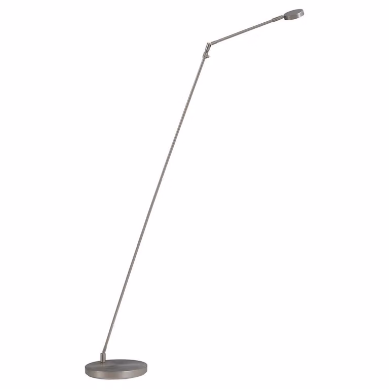 Masterlight Denia 2 Elbo Staande leeslamp - Zilver - Hoogte: 130 cm