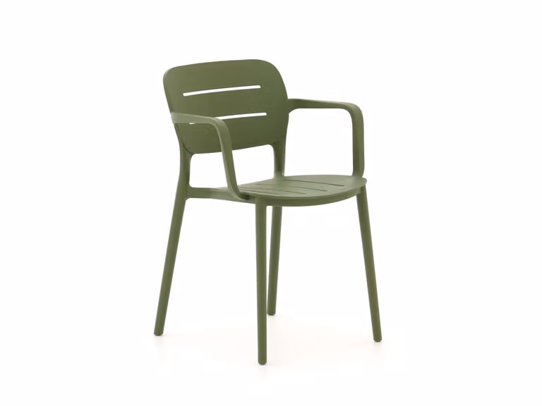Forza Furniture Pazzia Dining tuinstoel - Groen - Kunststof - Modern en Stapelbaar