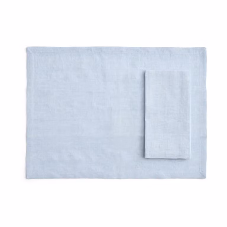 HAY Tavolo placemat en servet 4-pack - Blauw - Linnen