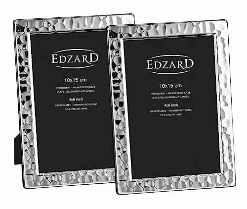 Edzard Pavia Fotolijst Set van 2, Zilver, 10x15 cm