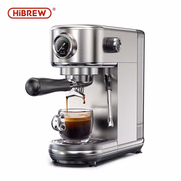 HiBREW H10B semi-automatische espressomachine voor koffie en cappuccino, 20 bar, roestvrij staal
