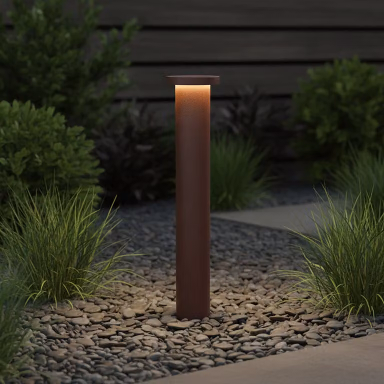 Lyora Moderne Padverlichting Bast Roestbruin 45 cm - Warm Wit 3000K