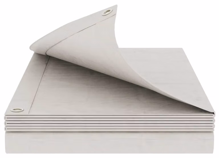 vidaXL Vliesdoek zeildoek met oogjes, wit, 3 x 3 meter, 90 g/m² PE