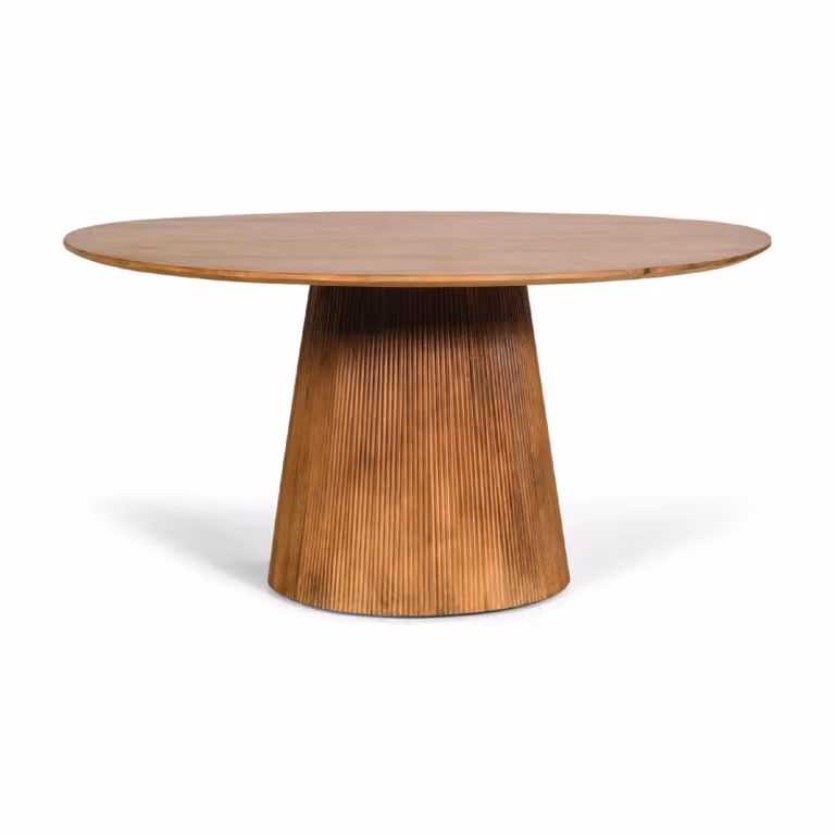 Nest of Nora Nala Ronde Eettafel van Mangohout - Lichtbruin - Ø 150 cm