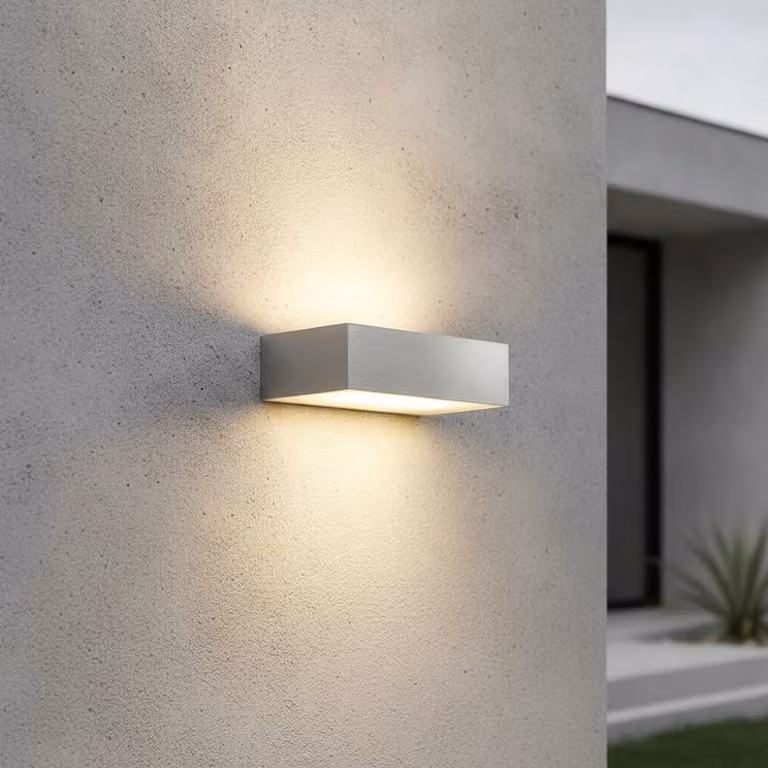 Artdelight Wandlamp Eindhoven Up & Down LED Zilver Aluminium - Hoogte: 18 cm