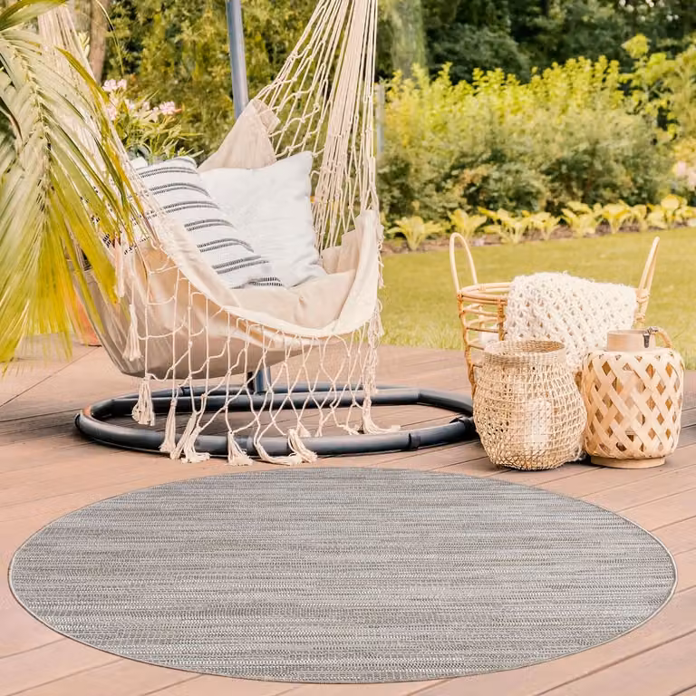 TT Home Vloerkleed Boho Design Scandinavisch Gevlekte Look Beige 120 x 120 cm