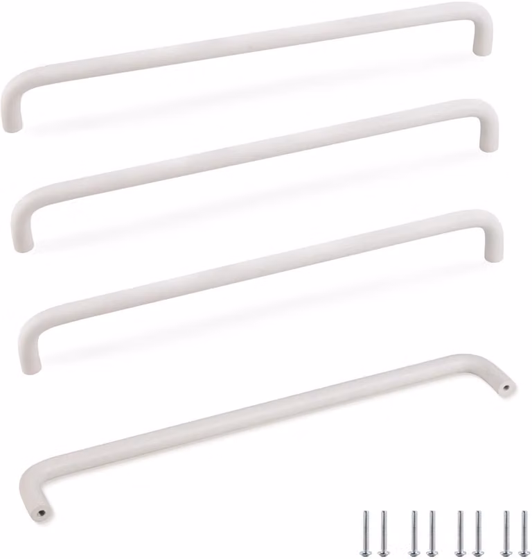 Dailygoods Meubelgrepen 4 Stuks - Deurgrepen 256mm - Handgrepen voor Keuken en Kasten - Crèmewit - Minimalistisch Design