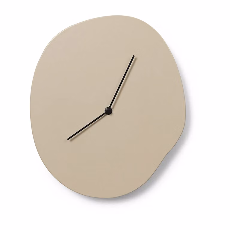 Ferm Living Melt wandklok beige B: 28 cm, H: 33 cm