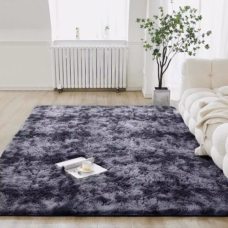 Modern Abstract Vloerkleed van Polyester voor Woonkamer en Slaapkamer - Donkergrijs - 140 x 290 cm