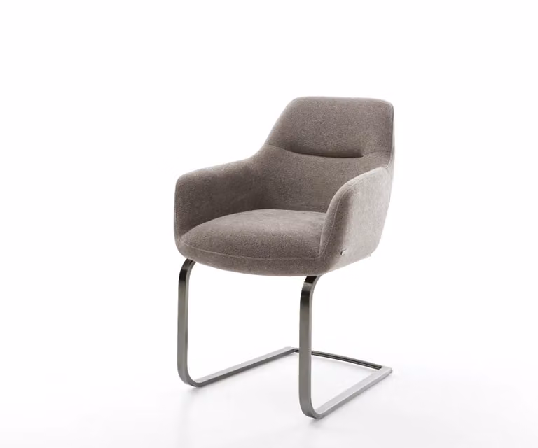 DELIFE Pejo-Flex Sledemodel Stoel met Pocketveer Kern in Taupe en Grafiet