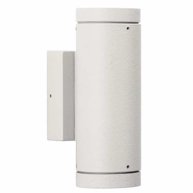 Albert Up down buitenlamp Cylinder wit aluminium en glas 20 cm