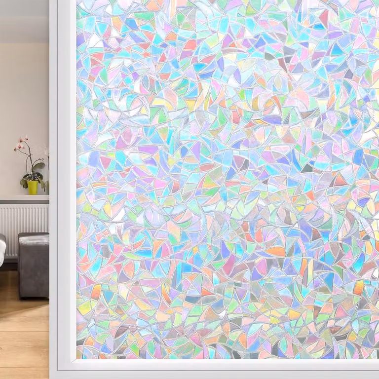 Raamfolie Regenboog - Kleurrijke Decoratie voor Privacy en UV-bescherming - 44,5 x 200 cm