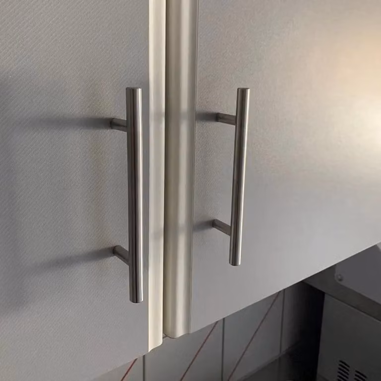 RVS Handgreep met 128mm hartafstand - Ronde moderne greep voor keukenkastjes en badkamermeubels