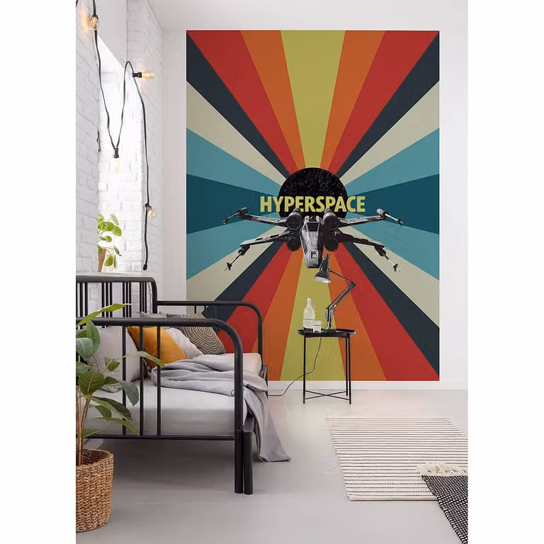 home24 Fotobehang Hyperspace Abstract Modern Multicolour B: 200 cm, H: 280 cm