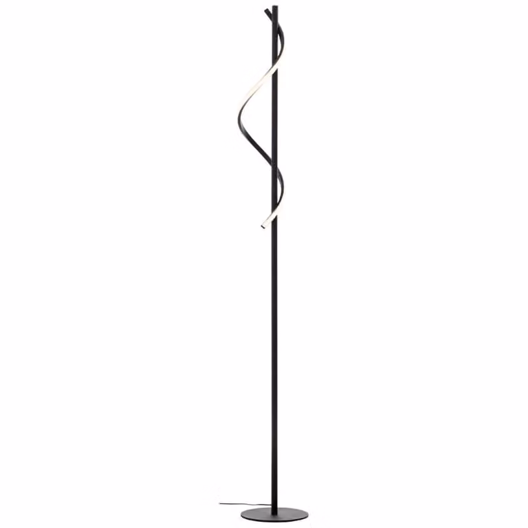 Brilliant Eunice LED vloerlamp zwart/wit - Hoogte: 150 cm, Diameter: 20 cm