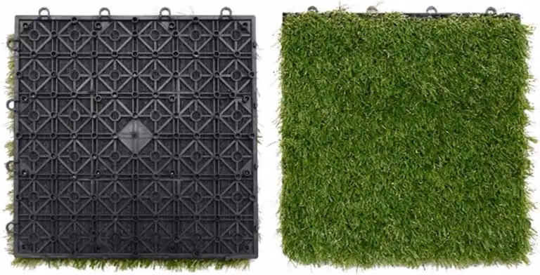 Kunstmatige in elkaar grijpende grasveldtegels voor binnen en buiten, geschikt voor de badkamer en het voetbalveld