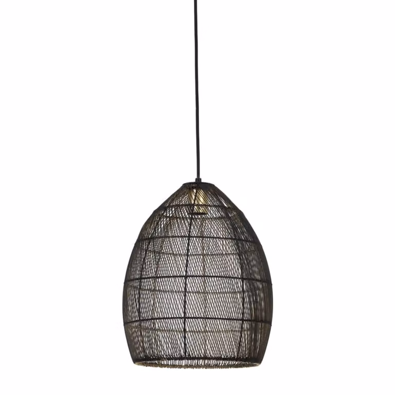 Light & Living Hanglamp Meya Zwart Metaal Ø 30 cm