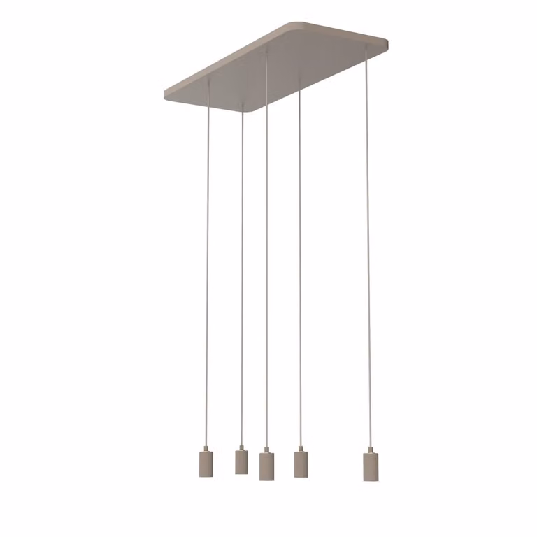 Segula Madox hanglamp met 5 lichten - Bruin - Modern metaal