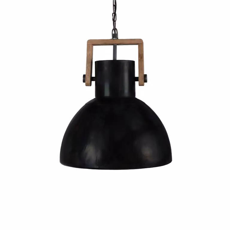 PR Home Ashby single plafondlamp rond Black Zink Ø39 cm