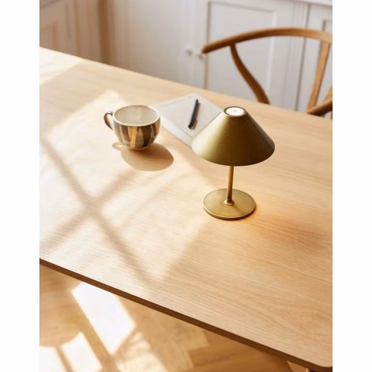 Hygge Portable Taffellamp Antique Brass - Halo Design - Oplaadbaar - Metaal