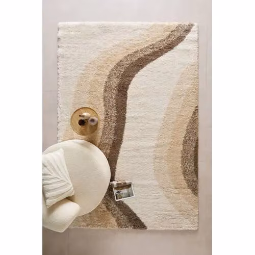 NOUS Living Vloerkleed Crème/Bruin Modern Geometrisch Rechthoekig B: 290 cm, D: 200 cm