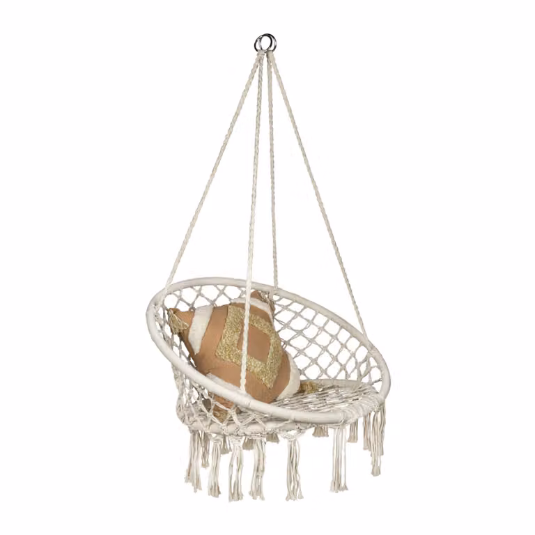 QUVIO Hangstoel Bohemian Lounge voor buiten en binnen - Beige