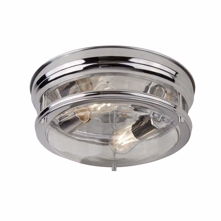 Searchlight Edinburgh Badkamer plafondlamp - Zilver - Rond