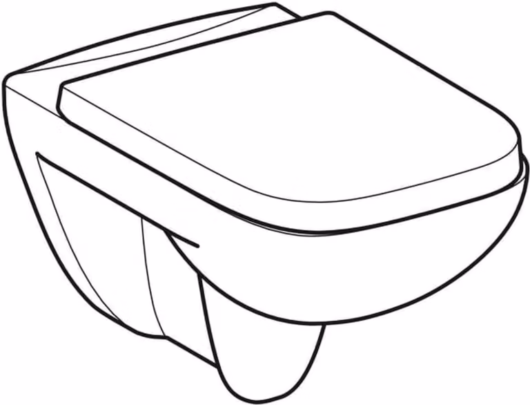 Geberit Renova Plan Set WWC-T T54cm wit Rimfree met WC-bril AbsA QR