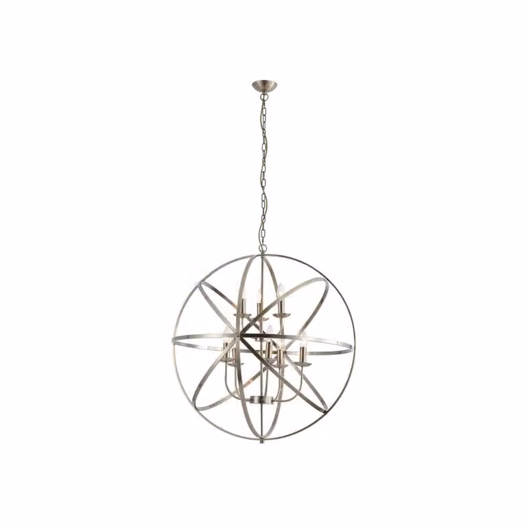 Searchlight Antieke Orbit hanglamp met 8 lichtpunten in goud/messing