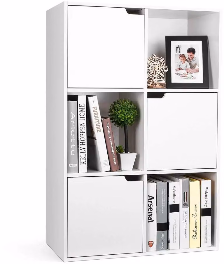 Witte Boekenkast Cube voor Woonkamer, Slaapkamer of Thuiswerkplek