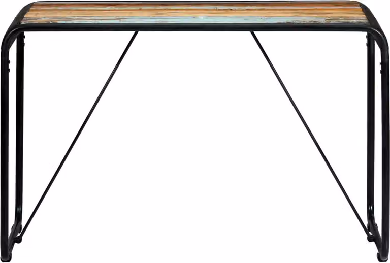 vidaXL Eettafel van massief hout met vintage look, B/D/H: 118 x 60 x 76 cm