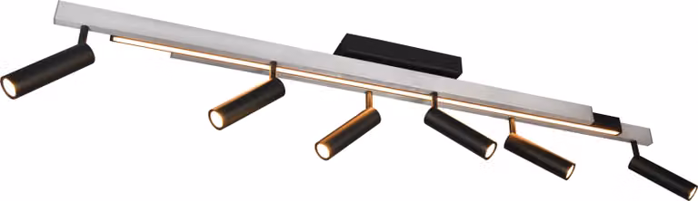 Trio Zeno Plafondlamp - 6-lichts LED - Zwart - Aluminium