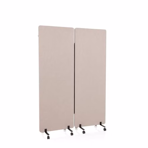 hjh OFFICE FLEXMIUT Mobiele akoestische scheidingswand set van 2, Taupe, H 177 x B 60 cm
