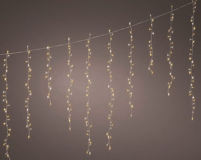 Lumineo Led Icicle kerstverlichting compact 256 lampen warm wit