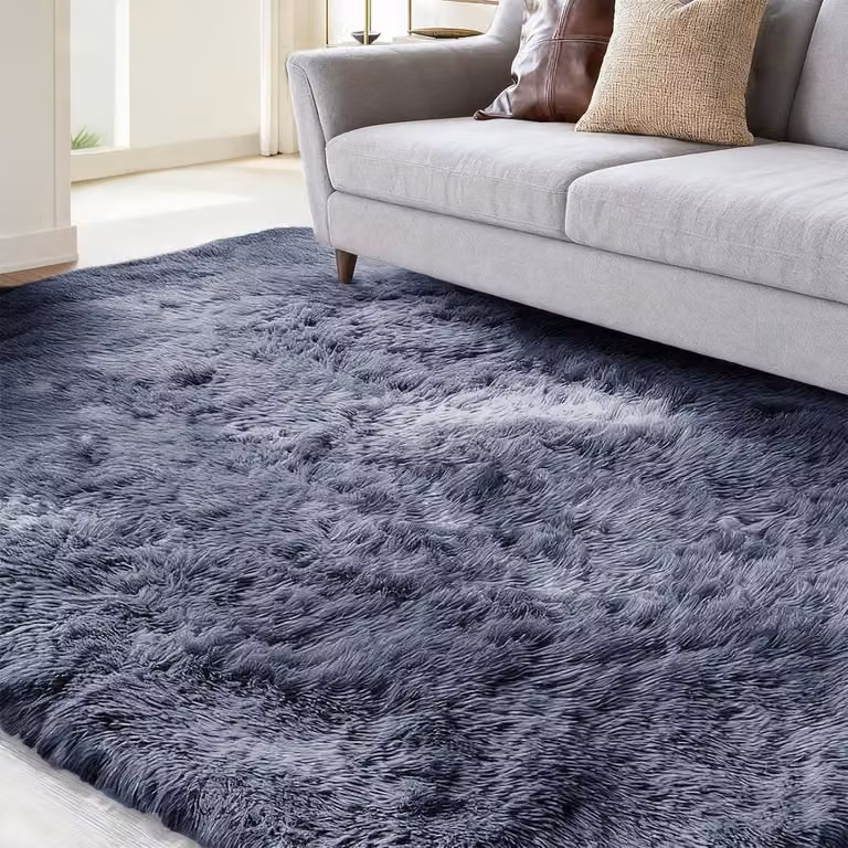 Fluffy Shaggy Vloerkleed ShopVlot - Zilvergrijs - Modern en Zacht - Antislip en Wasbaar