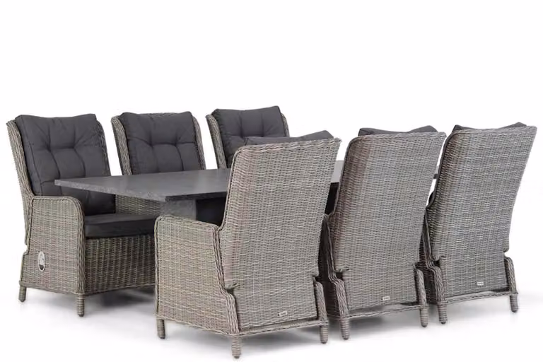 Garden Collections Kingston 7-delige dining tuinset in Graniet/Grijs met een tafel van 220 cm